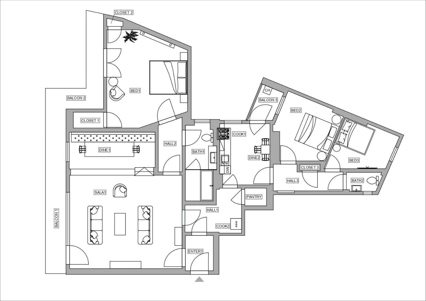 Appartement Spacious 3br Atrium Penthouse, Balcony, Cismigiu *